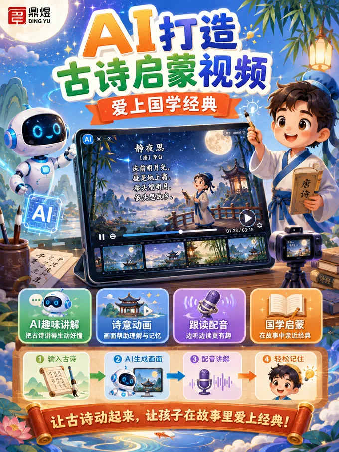 AI古诗启蒙课程海报