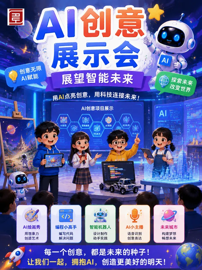AI创意展示会课程海报
